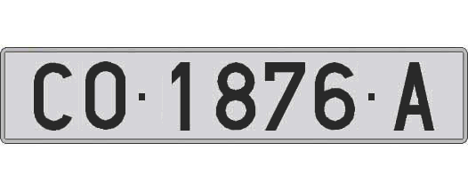 CO1876A matricula larga