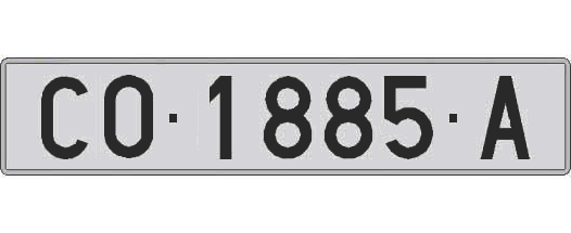 CO1885A matricula larga