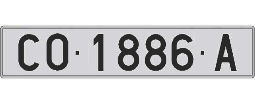 CO1886A matricula larga