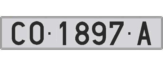 CO1897A matricula larga