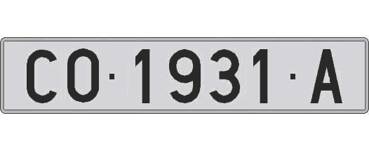 CO1931A matricula larga