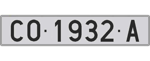 CO1932A matricula larga