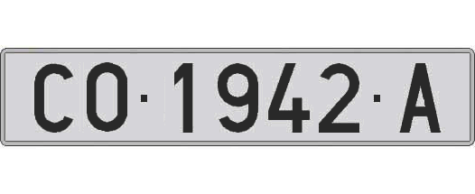CO1942A matricula larga