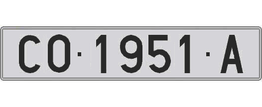 CO1951A matricula larga