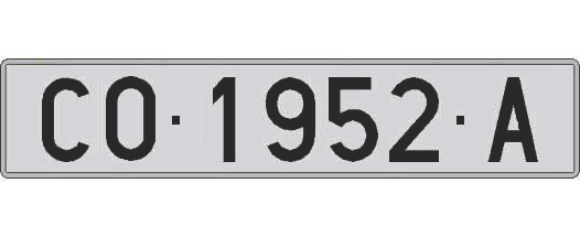 CO1952A matricula larga