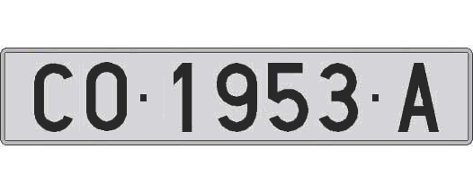 CO1953A matricula larga