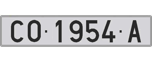 CO1954A matricula larga