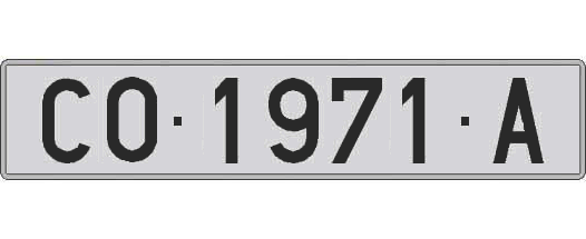 CO1971A matricula larga