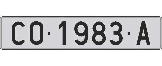CO1983A matricula larga