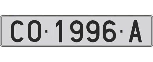 CO1996A matricula larga