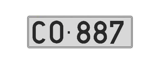 CO887 matricula larga