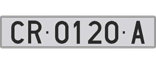 CR0120A matricula larga