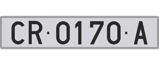 CR0170A matricula larga