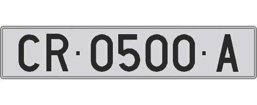 CR0500A matricula larga