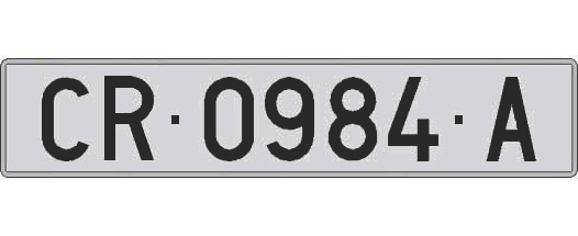 CR0984A matricula larga