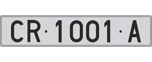 CR1001A matricula larga