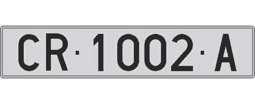 CR1002A matricula larga