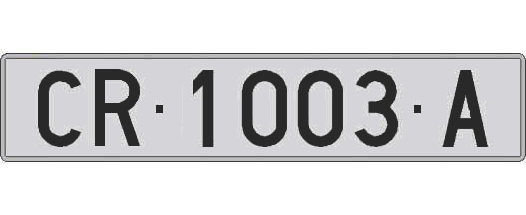 CR1003A matricula larga