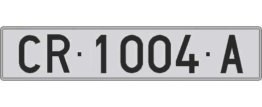 CR1004A matricula larga