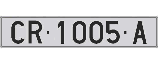 CR1005A matricula larga