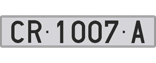 CR1007A matricula larga
