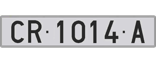CR1014A matricula larga