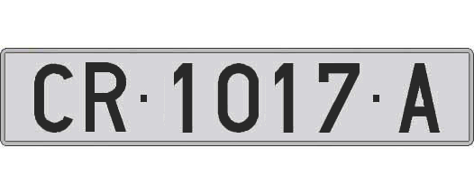 CR1017A matricula larga