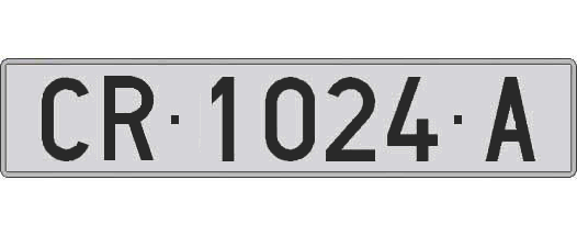 CR1024A matricula larga