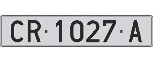 CR1027A matricula larga
