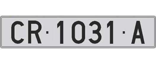 CR1031A matricula larga