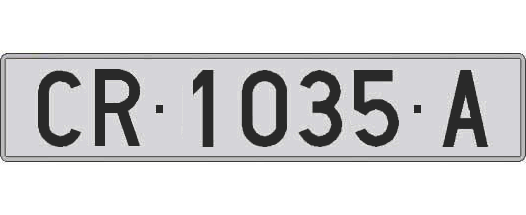 CR1035A matricula larga