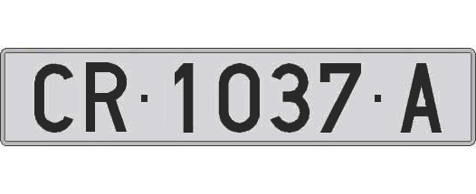 CR1037A matricula larga