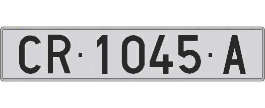 CR1045A matricula larga