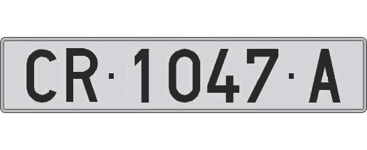 CR1047A matricula larga