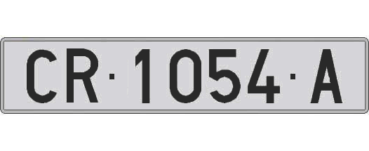 CR1054A matricula larga
