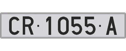 CR1055A matricula larga