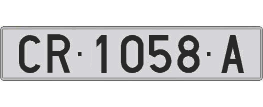 CR1058A matricula larga