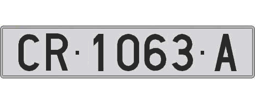 CR1063A matricula larga