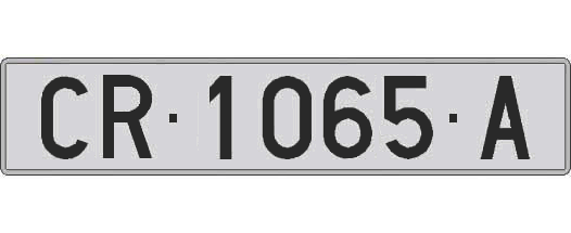 CR1065A matricula larga