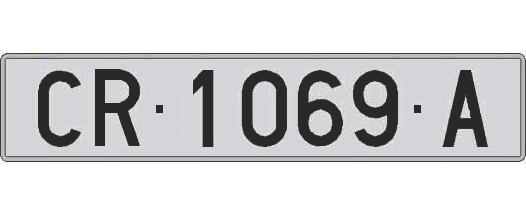 CR1069A matricula larga