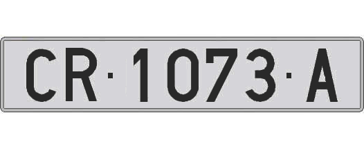 CR1073A matricula larga