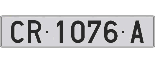 CR1076A matricula larga