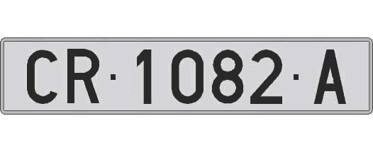 CR1082A matricula larga