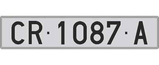 CR1087A matricula larga