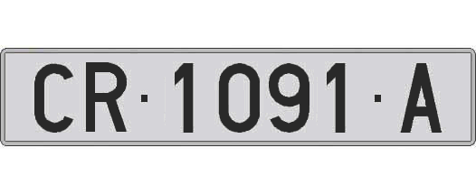 CR1091A matricula larga
