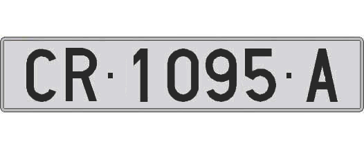 CR1095A matricula larga