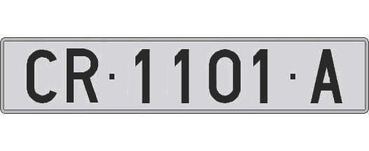 CR1101A matricula larga