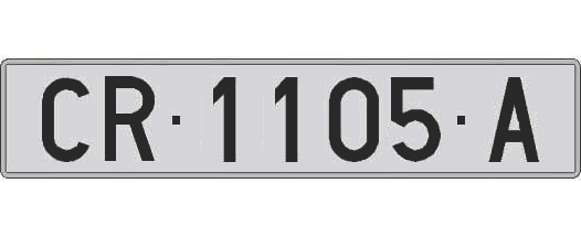 CR1105A matricula larga