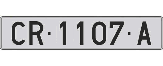 CR1107A matricula larga