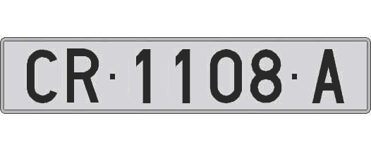 CR1108A matricula larga